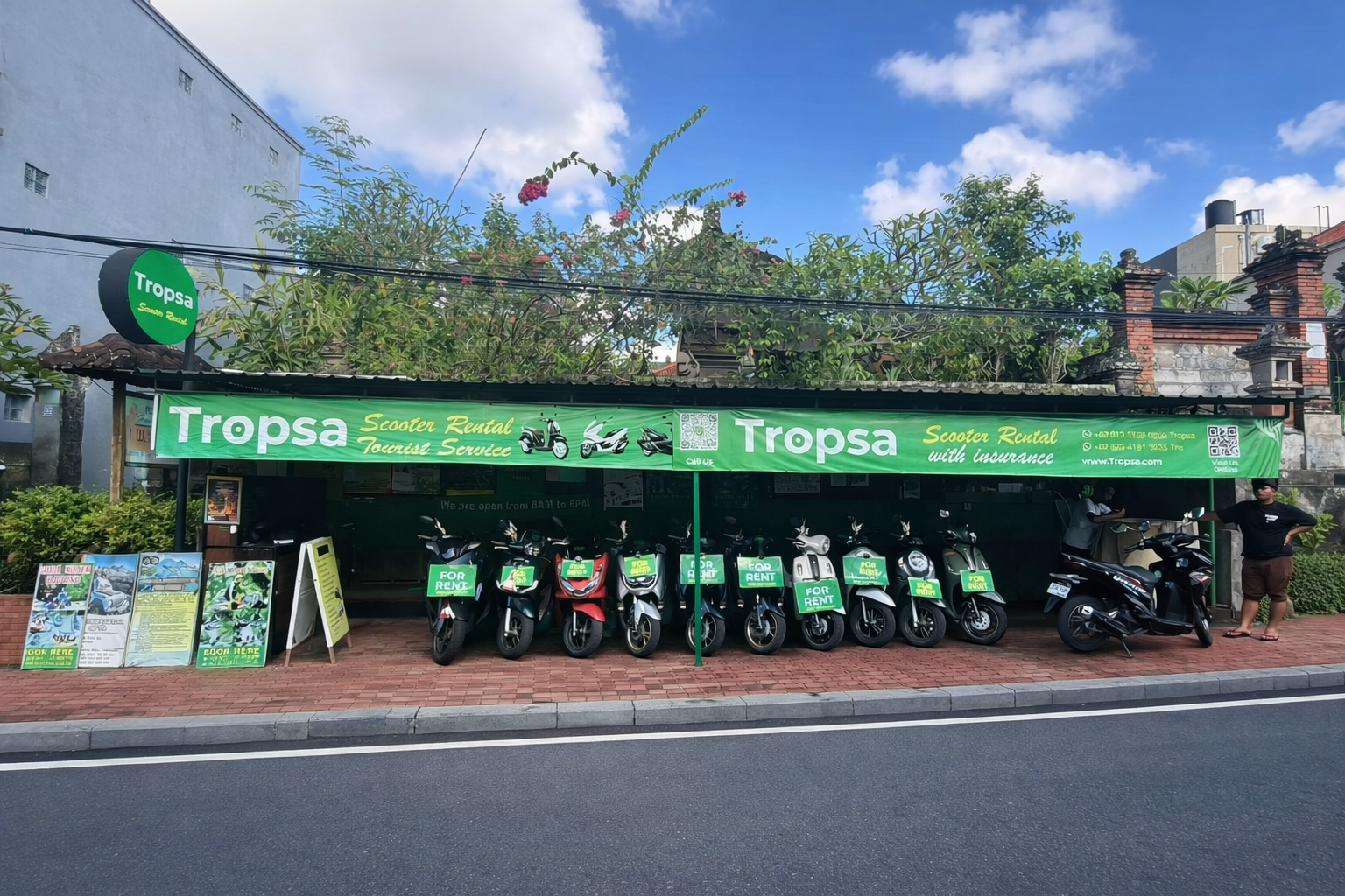 Tropsa scooter rental shop Jl Sriwedari Ubud Bali